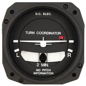 TURN COORDINATOR | 11-32V, Autopilot, S-TEC, Lighted, Brushless - Low Wing
