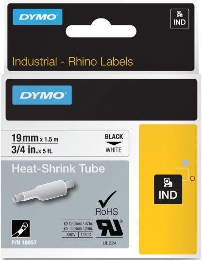 DYMO RHINO Heat Shrink Tube 19mm white
