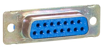 D SUB CONNECTOR, Female, 15 Pin