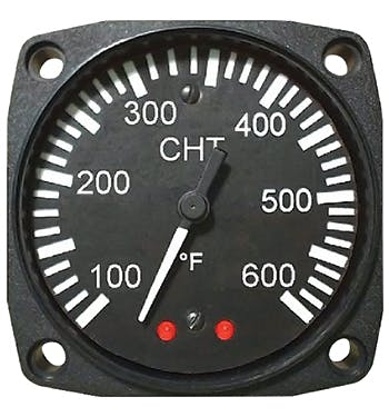 CYLINDER HEAD TEMPERATURE GAUGE | Electronic, 2-1/4in, 100-600 deg F